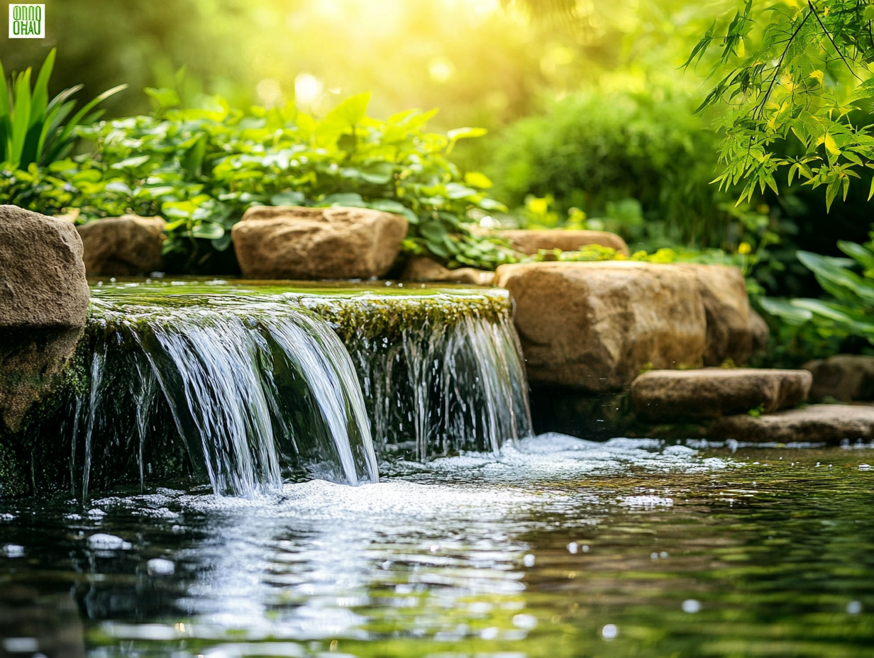 serene image of a water flow in nature