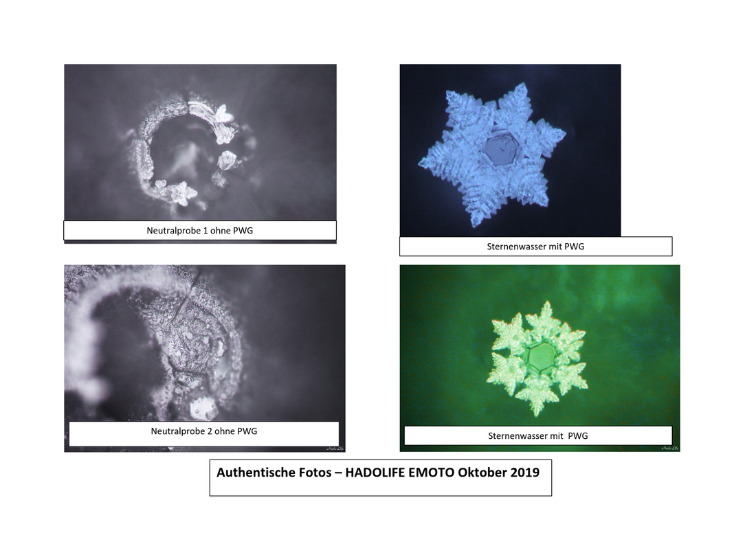 Wasserkristall-Fotografie nach Emoto: Sternenwasser mit OA®