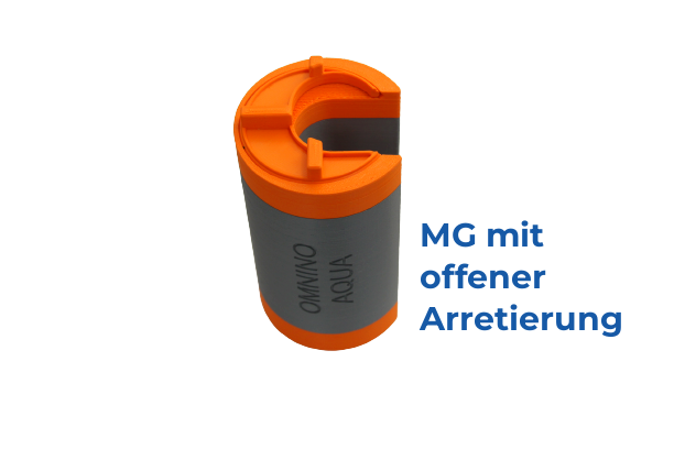 OA®-Water Mobile Water Generator – Detail Arretierung Schritt 1 mit Beschriftung
