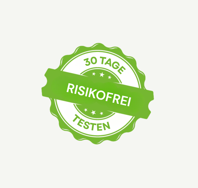 30 Tage risikofrei testen: Geld-zurück-Garantie auf alle OA®-Produkte